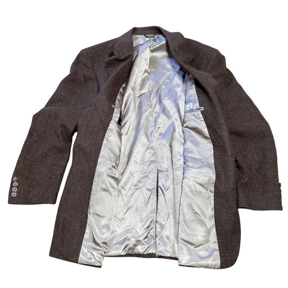 BROWN CAMEL HAIR SPORT COAT SZ 42R 2 BUTTON LORDS OF LONDON LINED STRUCTURED MEN - Picture 2 of 5